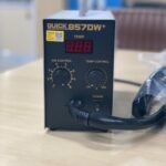 QUICK 857DW+ Lead Free Adjustable Hot Air Heat Gun With Helical Wind 580W SMD Rework Station 100% ORG