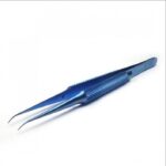 BLUE 0.15 TITANIUM BENT TWEEZER FOR IC WORK