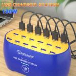 Mrger 18 Multechanic iChaiport USB Desktop Fast Charger Station for iPhone / Android Phone