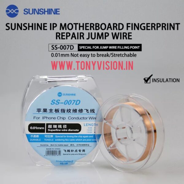 Sunshine SS 007D 150M 0.01mm Precision Flexible Circuit Fly Wire Dedicated for iPhone Chip Repair