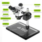 Luowei LW-TR01-B3TV 7-50X Synchronous Zoom Trinocular Stereo Microscope with Aluminum Alloy Base