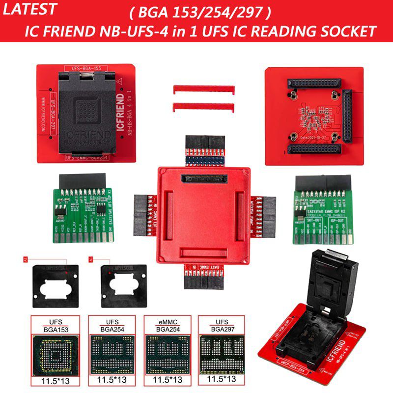 IC Friend Easy Jtag Plus NB UFS 4 in 1 UFS Socket