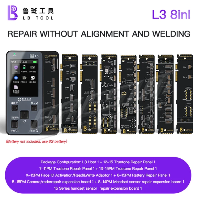 Luban L3 Smart Programmer for Face Dot Matrix Repair 11 12 13 14 15 Pro Max Face Detection Repair Battery Data Change
