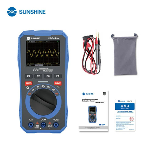 SUNSHINE DT 24 PRO Multi functional 2 in 1 Oscilloscope Multimeter With Digital Display Automatic Sleep AC Voltage Multimeter